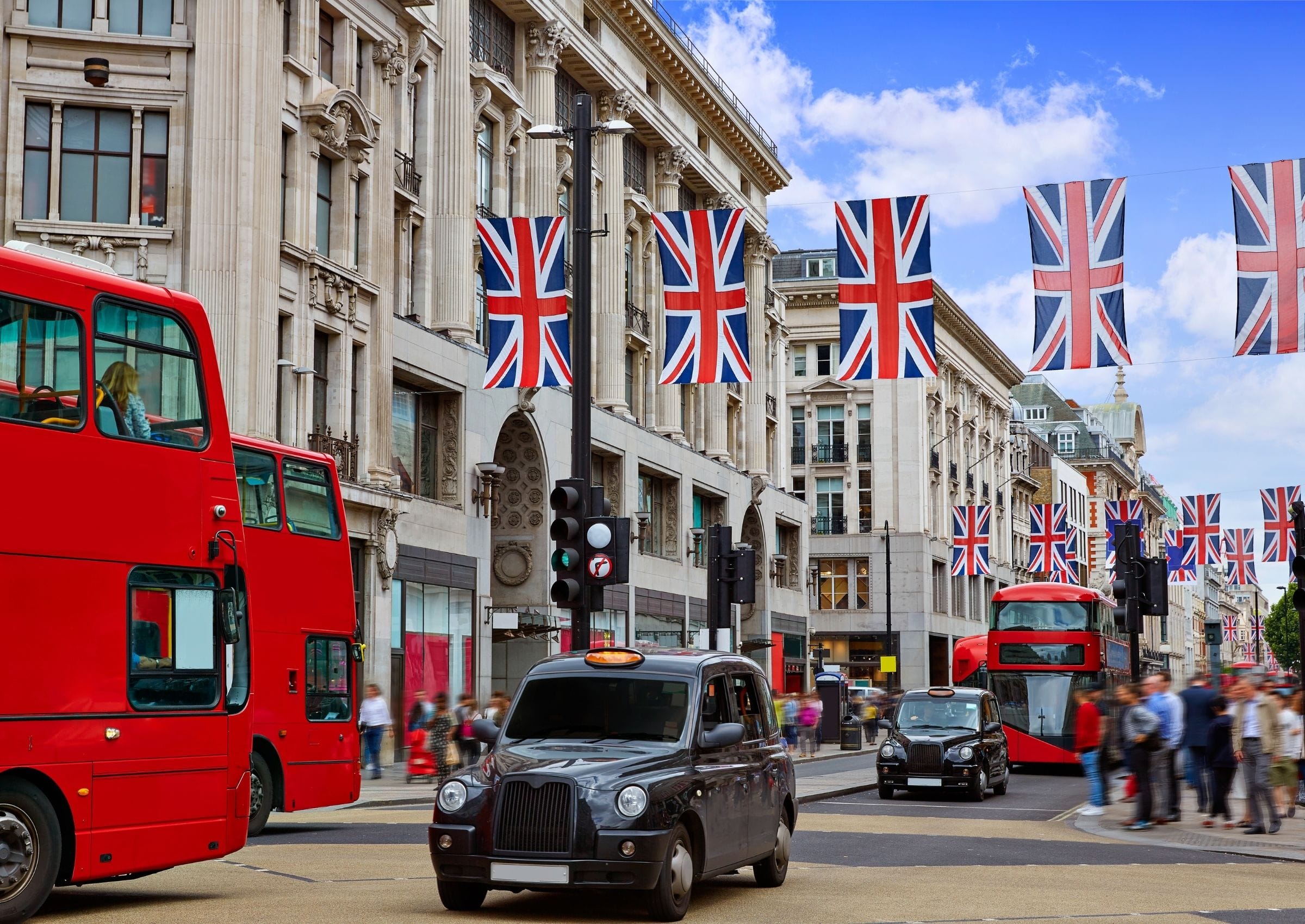 Visit London Flag Bus Cab